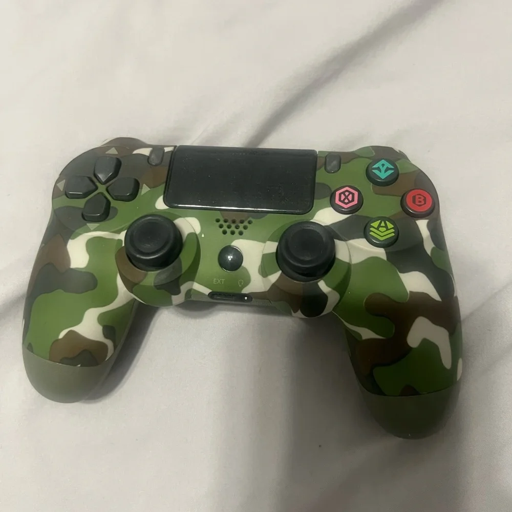 Sony PlayStation Controllers - Red and Green Camo